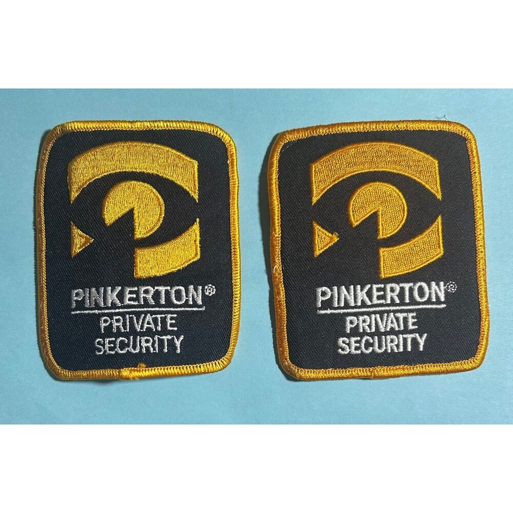 (2) Pinkerton Private Security vintage pre-owned patches